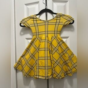 Charming‎ Yellow Plaid Kids Dress